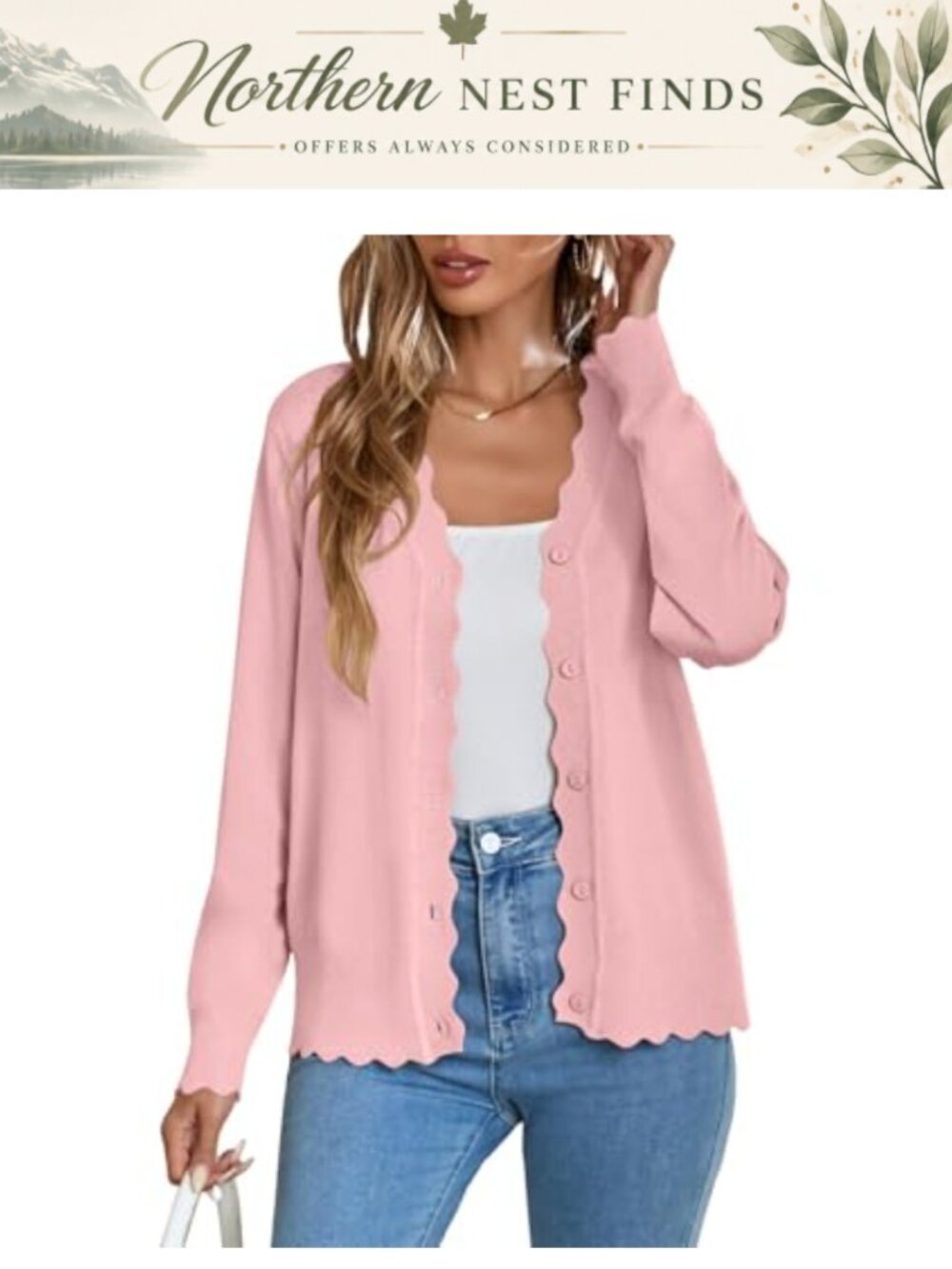 Lightweight Long Sleeve Open Front Cardigan Casual Button Down Knit Sweater